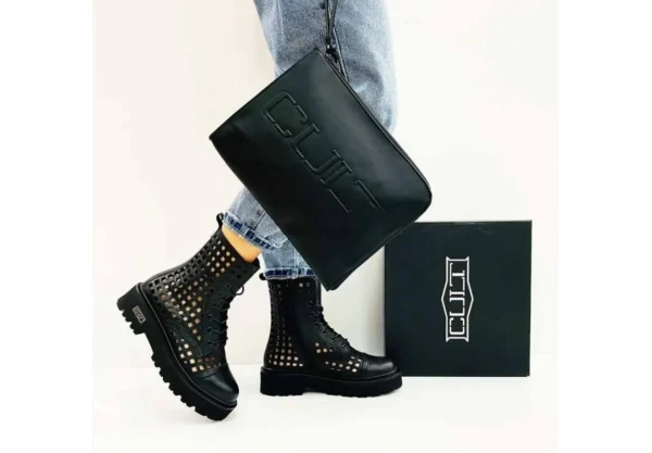 Donna Cult Anfibio Da Donna In Pelle Traforata Clw339500 Nero