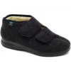 Uomo Fly Flot Pantofola Chiusa Regolabile Imbottita Q2555Il Nero
