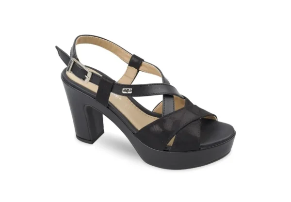 Donna Valleverde Sandalo Da Donna In Pelle Con Tacco 32521