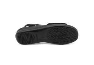 Donna Valleverde Sandalo Da Donna In Tessuto Elastico 25322 Nero