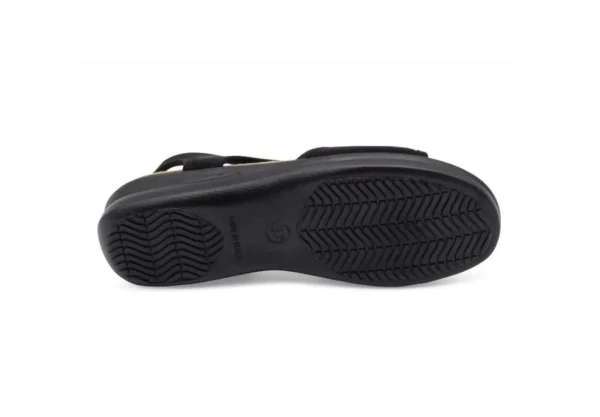 Donna Valleverde Sandalo Da Donna In Tessuto Elastico 25322 Nero