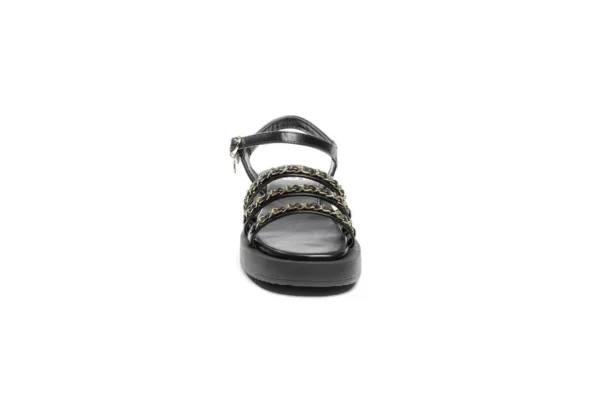 Donna Gold&Gold Sandalo Da Donna Platform Con Catena Goldegold Gd603 Nero