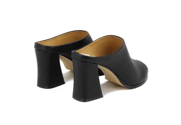Donna Queen Helena Sandalo Sabot Da Donna Con Tacco Zm9022 Nero
