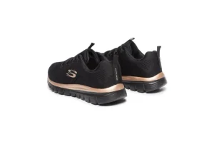 Donna Skechers Scarpa Sportiva Da Donna In Tessuto Memory Foam 12615 Bkrg