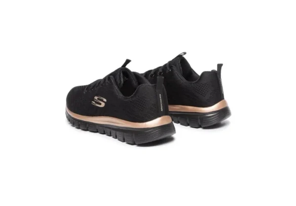 Donna Skechers Scarpa Sportiva Da Donna In Tessuto Memory Foam 12615 Bkrg