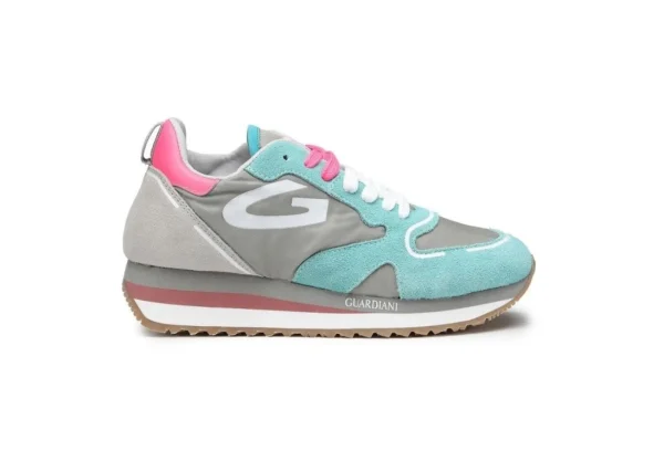 Donna Guardiani Sneaker Da Donna In Pelle Celeste Agw006210