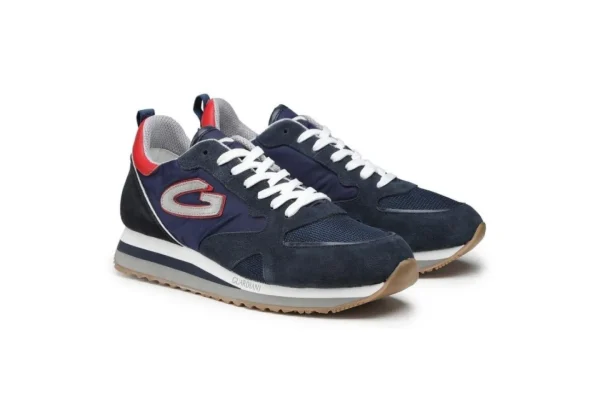 Uomo Guardiani Sneaker Da Uomo In Pelle Agm009209 Blue