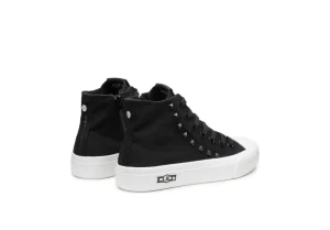 Donna Cult Sneakers Alte In Tela Placebo Clw364301 Nere