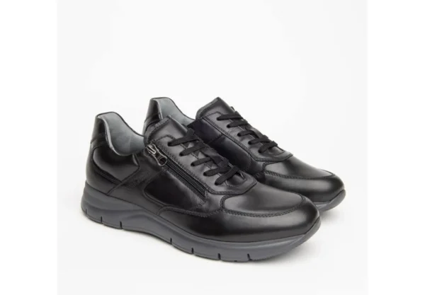 Uomo Nero Giardini Sneakers Da Uomo In Pelle Sportive I102153U Nero