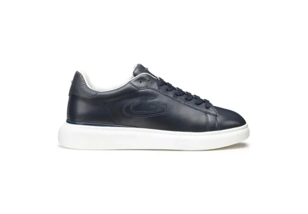 Uomo Guardiani Sneakers Da Uomo In Pelle Blu Agm003709