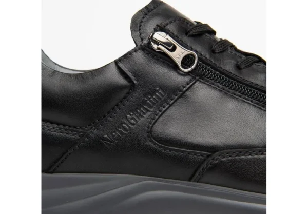 Uomo Nero Giardini Sneakers Da Uomo In Pelle Sportive I102153U Nero