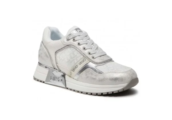 Donna Liu-Jo Sneakers Da Donna In Similpelle E Tessuto Con Lacci