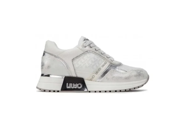Donna Liu-Jo Sneakers Da Donna In Similpelle E Tessuto Con Lacci