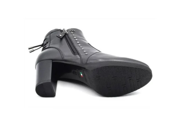 Donna Nero Giardini Tronchetto Con Tacco E Laccetto Intrecciato I116700D 100 Nero